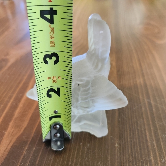 VINTAGE 1979 GOEBEL FROSTED CLEAR GLASS BIRD FIGURINE VINTAGE GLASS PAPERWEIGHT - Picture 11 of 12